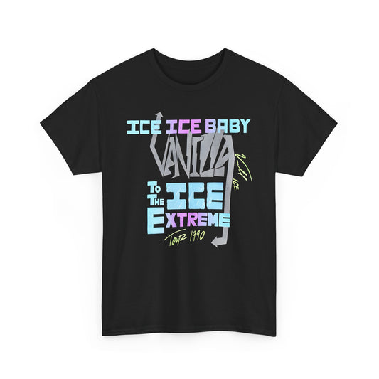 vintage 1990 vanilla ice tour reproduction tshirt