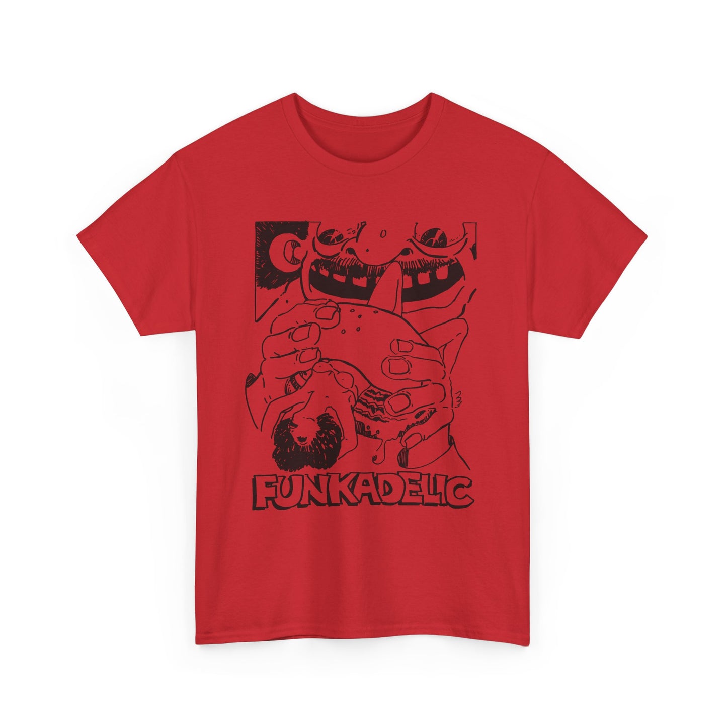 1970s ad for funkadelic's let's take it to the stage album custom edit tshirt