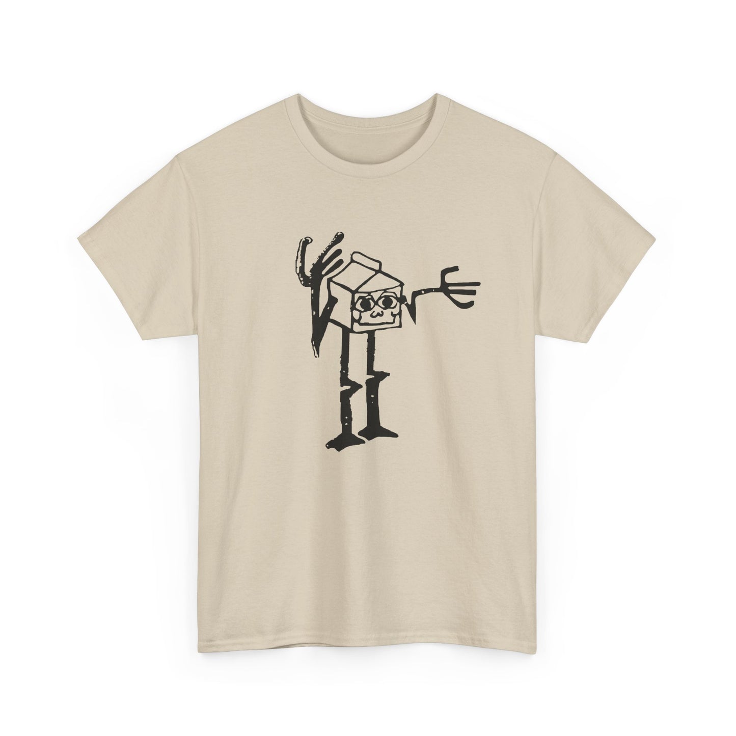 mid 80s anthropomorphic milk carton safety message reproduction tshirt