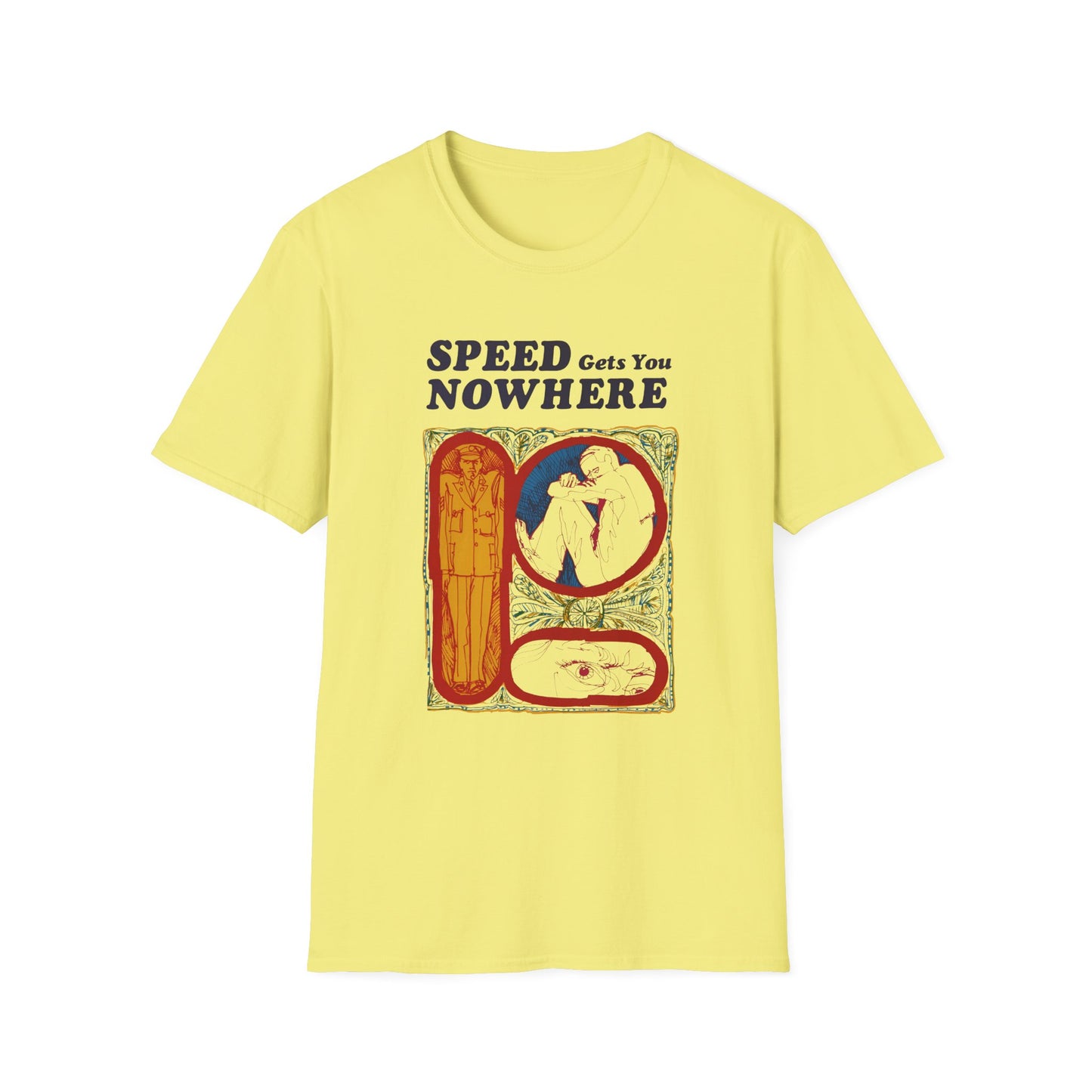 1970s anti drug campaign poster speed gets you nowhere tshirt