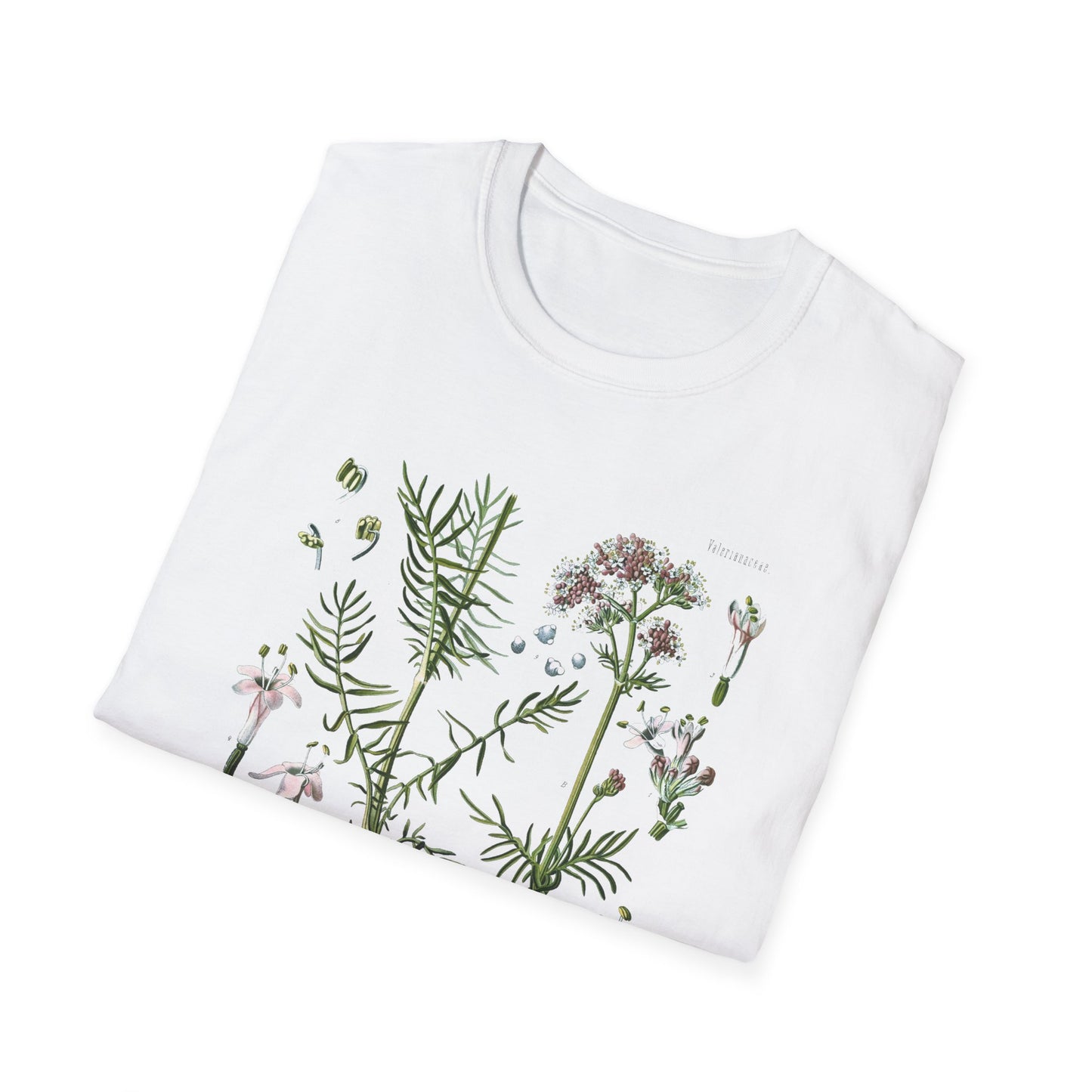 1887 valerian herb valeriana officinalis botanical print from kohler's plants by hermann adolph kohler tshirt