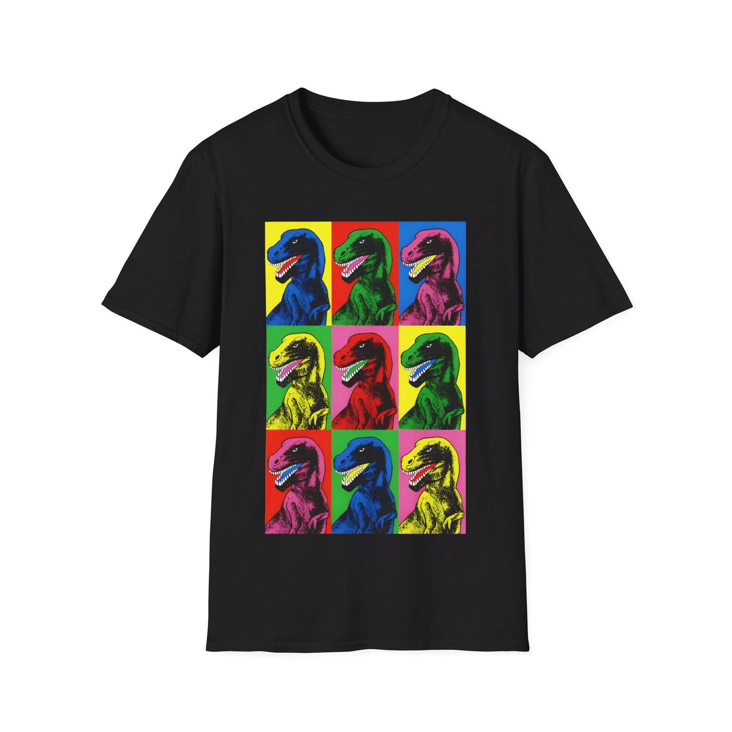 stanley desantis dinosaur pop art worn by steven spielberg on jurassic park 1993 movie set tshirt