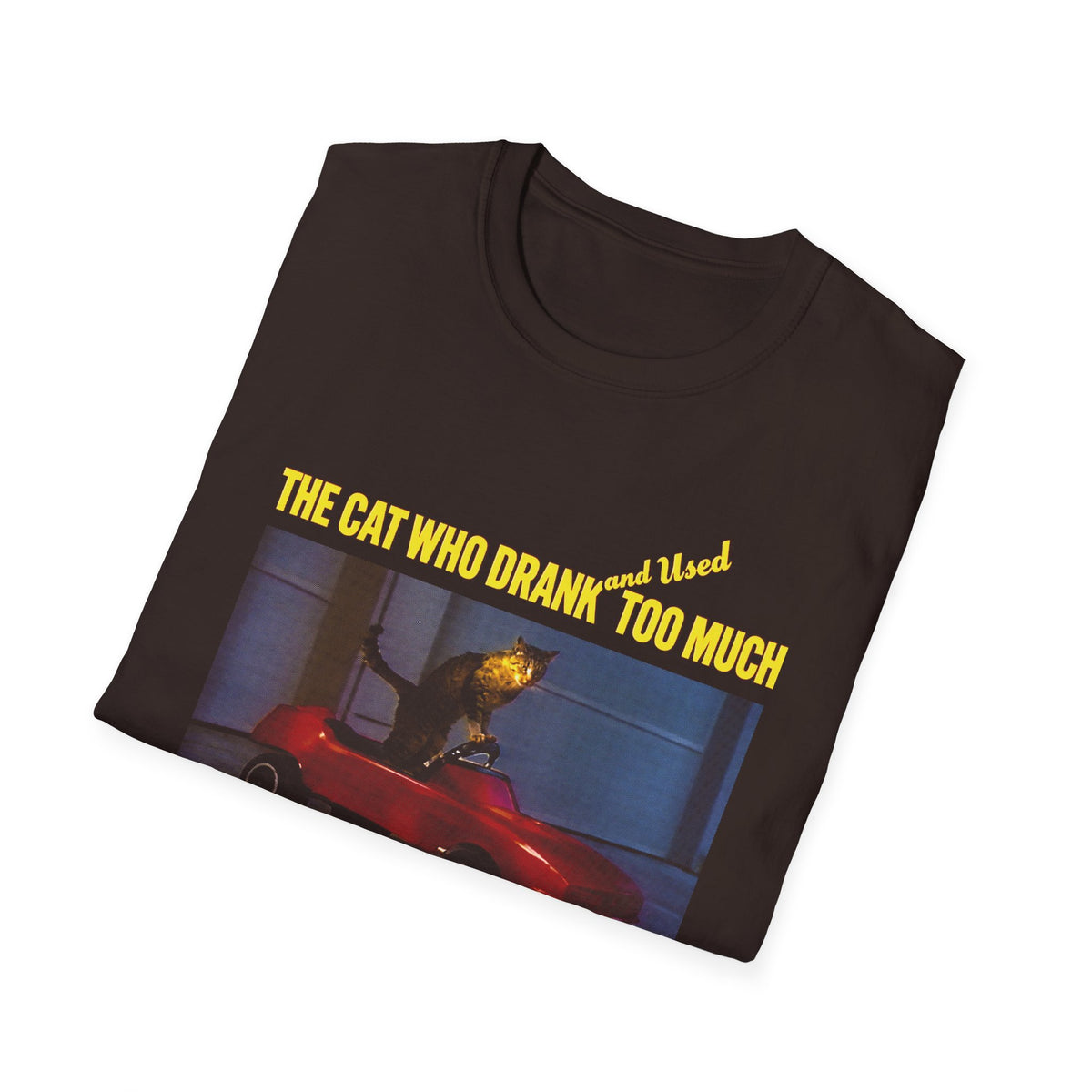 1987 anti-drug and alcohol short film the cat who drank and used too much tshirt