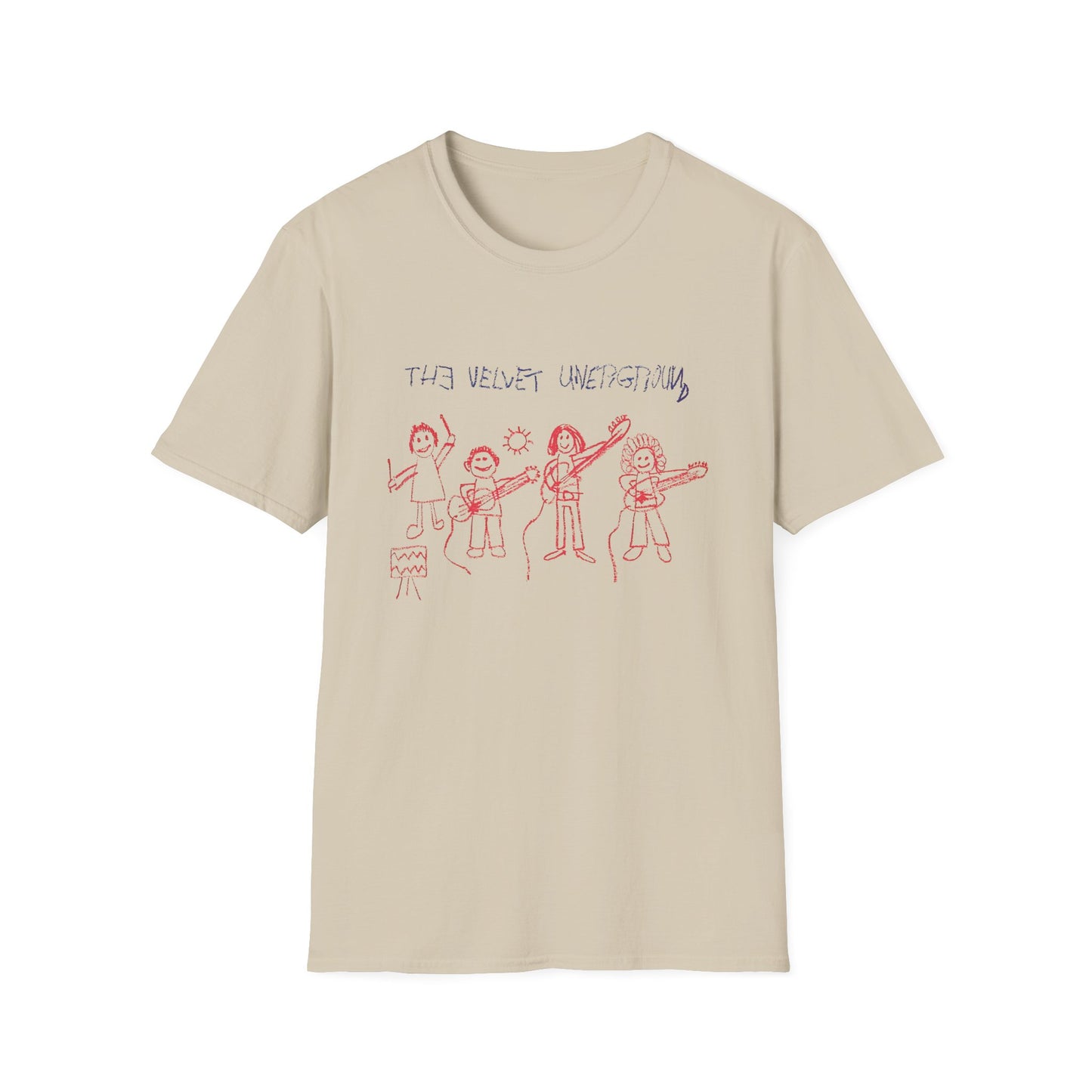 the velvet underground poster from 1969 kid drawing tshirt