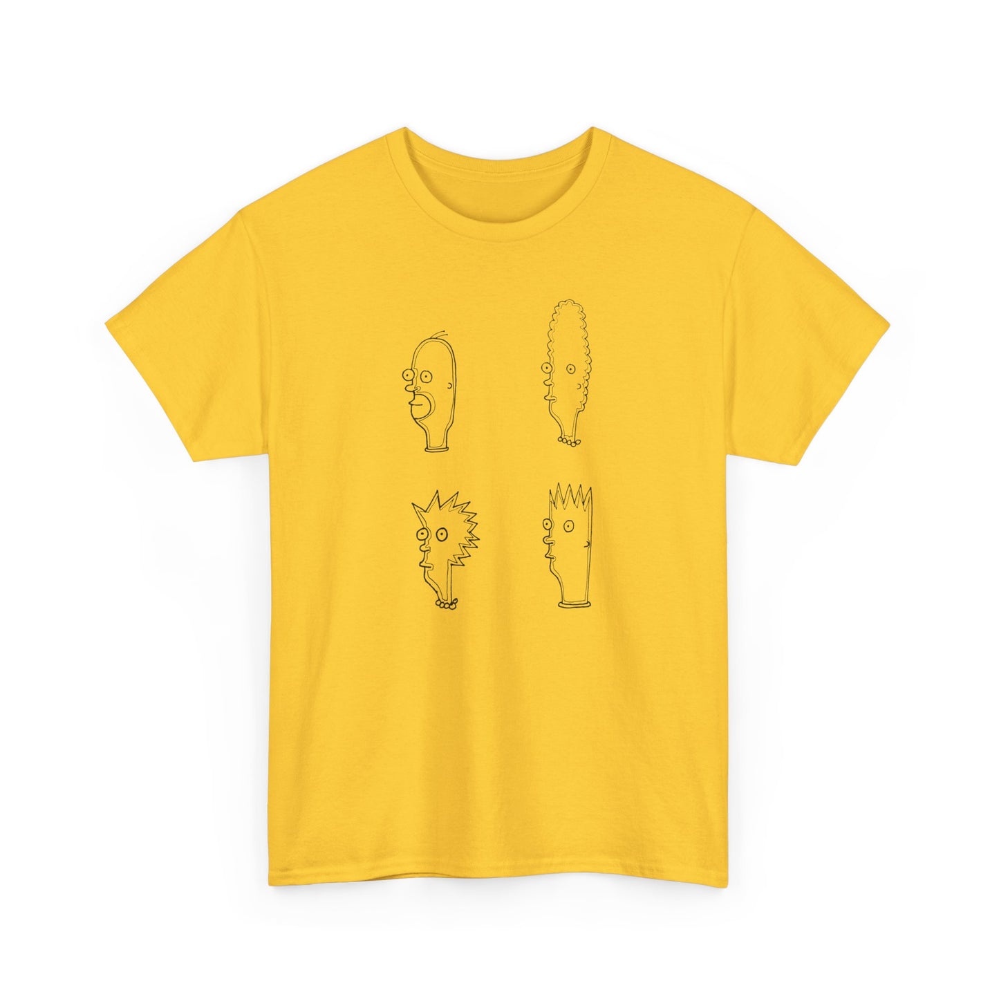 original drawing. simpsons fan art. bart lisa marge and homer tshirt