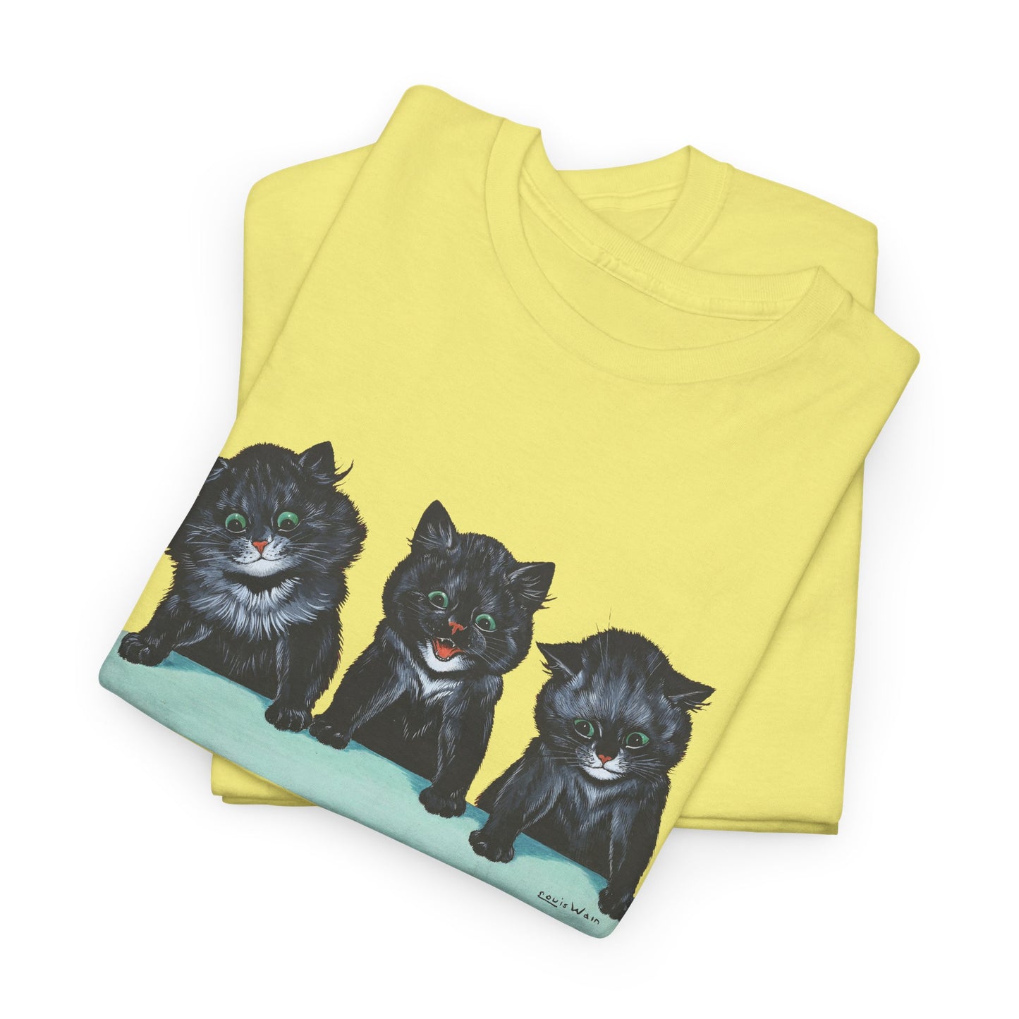 louis wain anthropomorphised cat painting 3 black cats