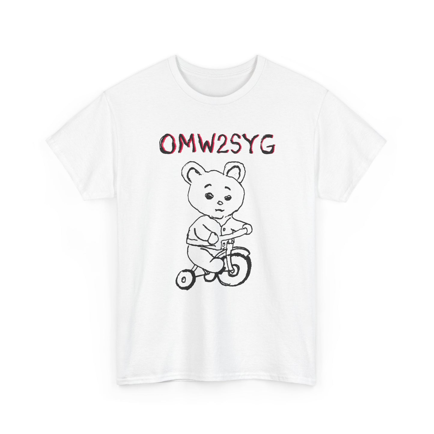 original drawing omw2syg on my way to steal your girl bunny riding tricycle tshirt