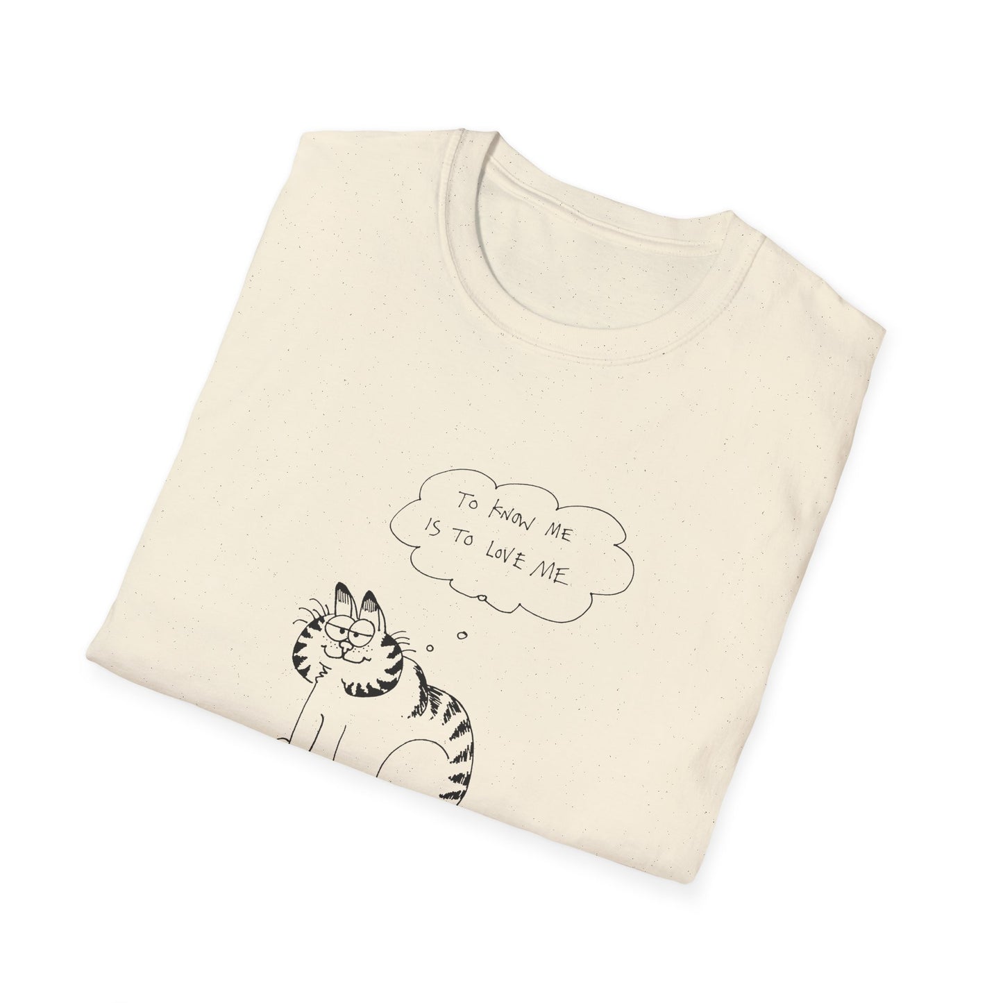 original drawing garfield fan art to know me is to love me tshirt