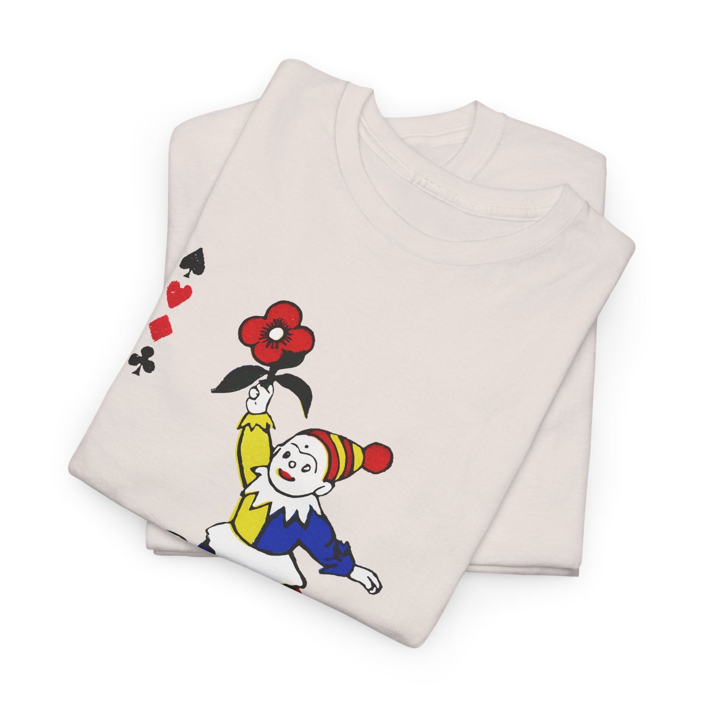 vintage children playing cards flowers reproduction tshirt