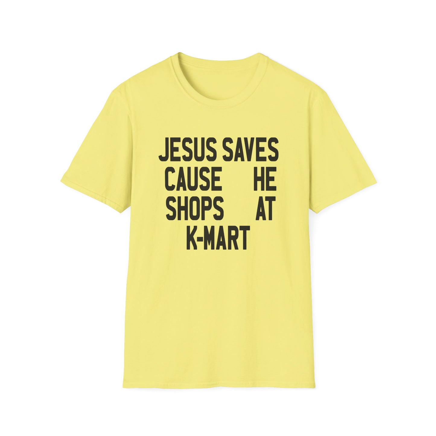 jesus saves cause he shops at kmart tshirt