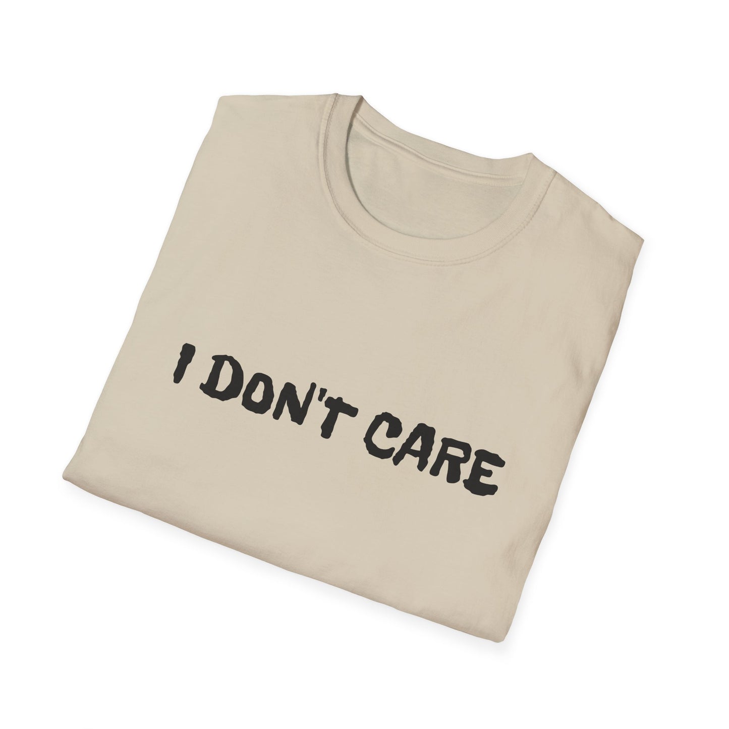 i don't care unisex softstyle tshirt