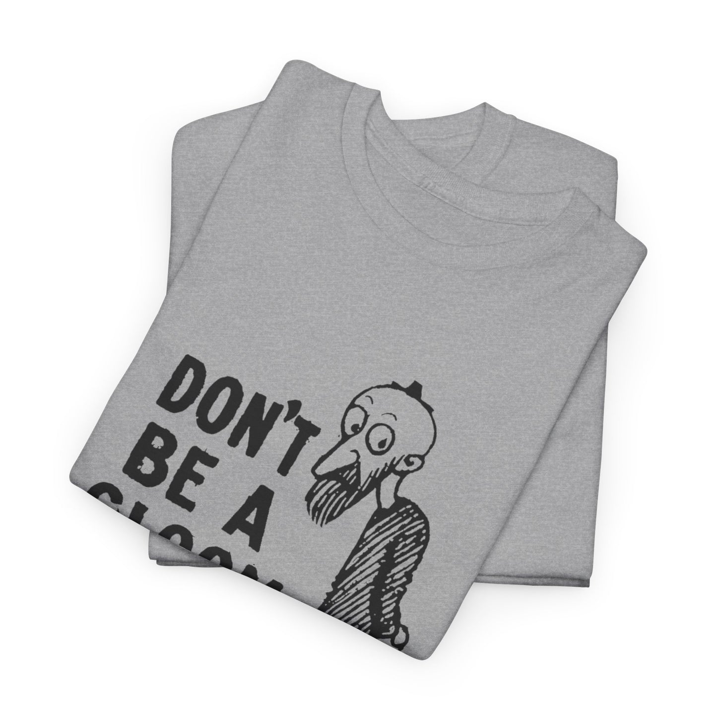 don't be a gloom vintage reproduction of a tokio cigarette pin by t.e powers gloom and joy unisex cotton tee