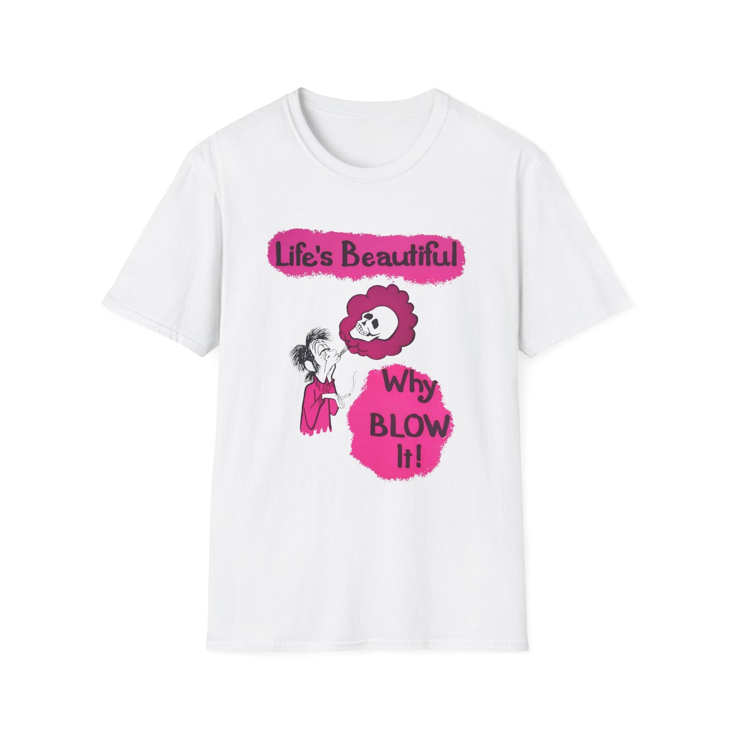 1960s/70s anti-drug poster life's beautiful, why blow it? by smartset smarteen s.o.s tshirt