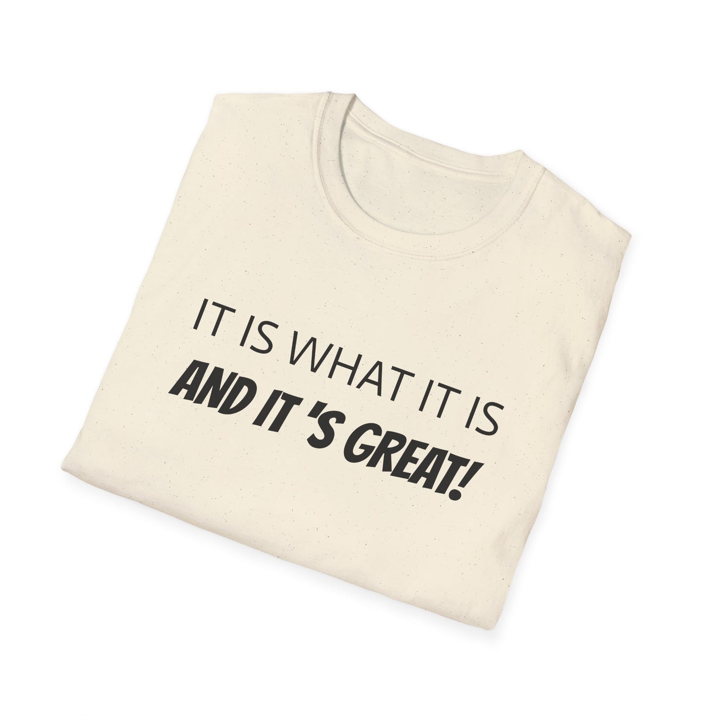 it is what it is and it's great! tshirt