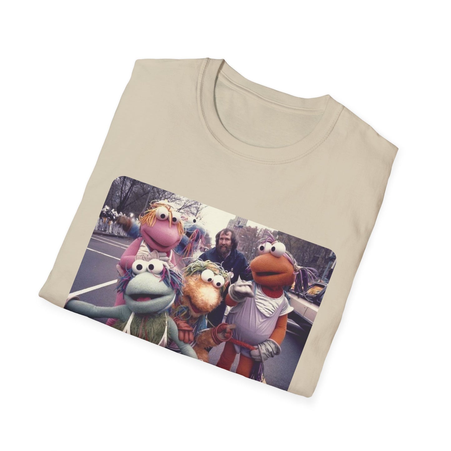 jim henson and the full-body fraggles at the 1984 macy's thanksgiving parade photo tshirt