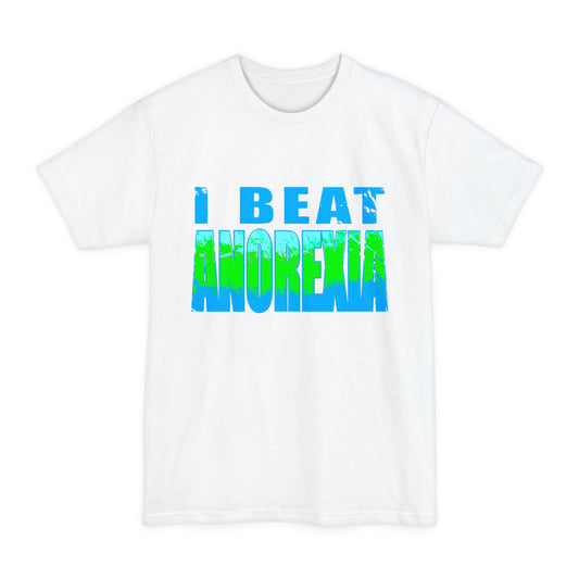 oversized i beat anorexia vintage style graphic unisex tall beefy tshirt