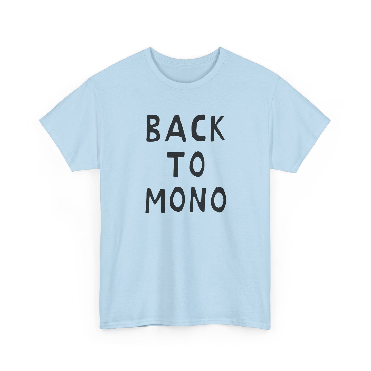 back to mono hand drawn font tshirt