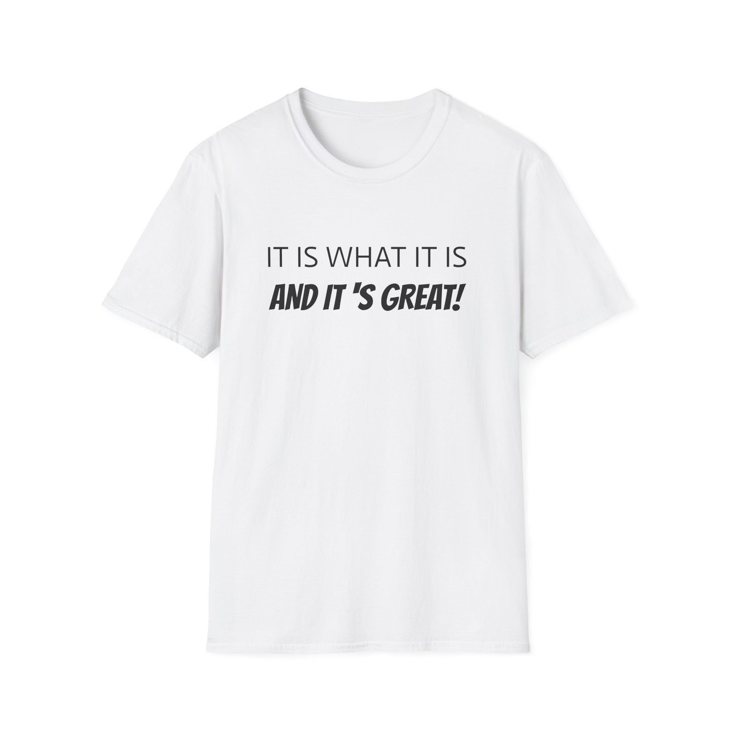 it is what it is and it's great! tshirt