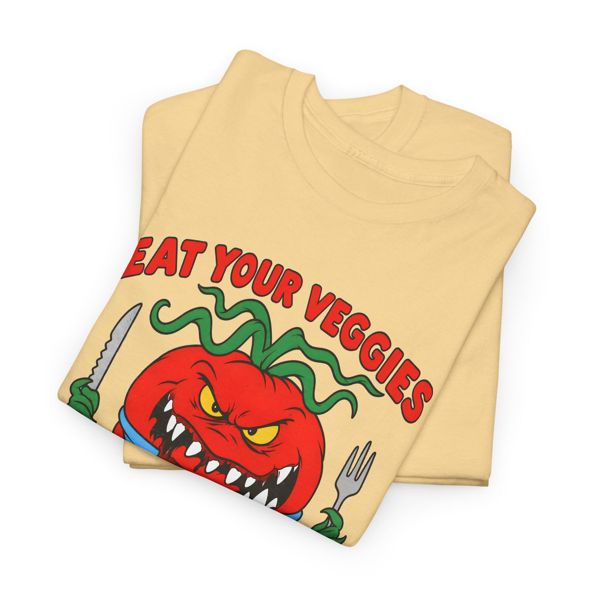1990s eat your veggies before they eat you reproduction tshirt