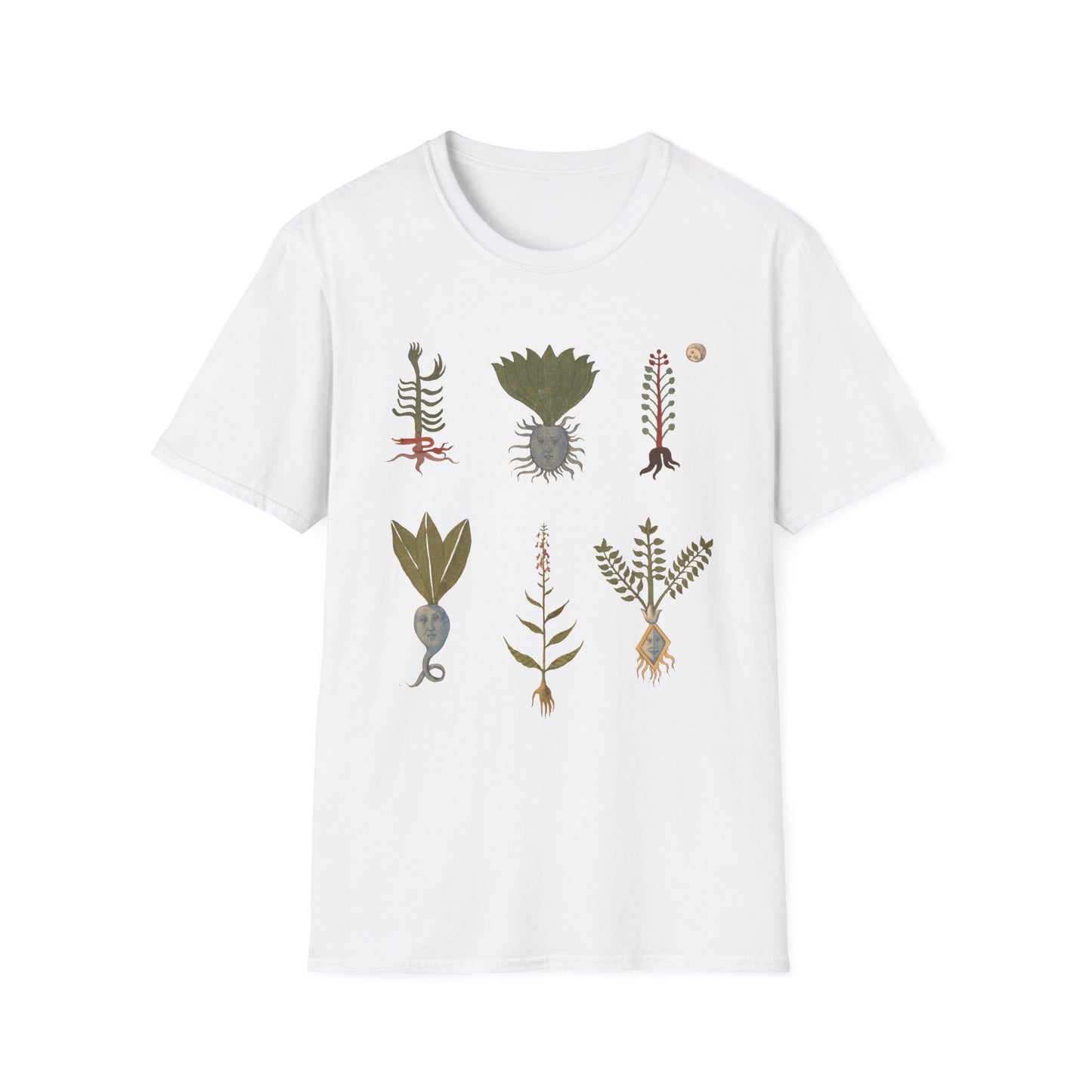 plants with human features images from the erbario 15th-century herbal illustration guide from northern italy tshirt