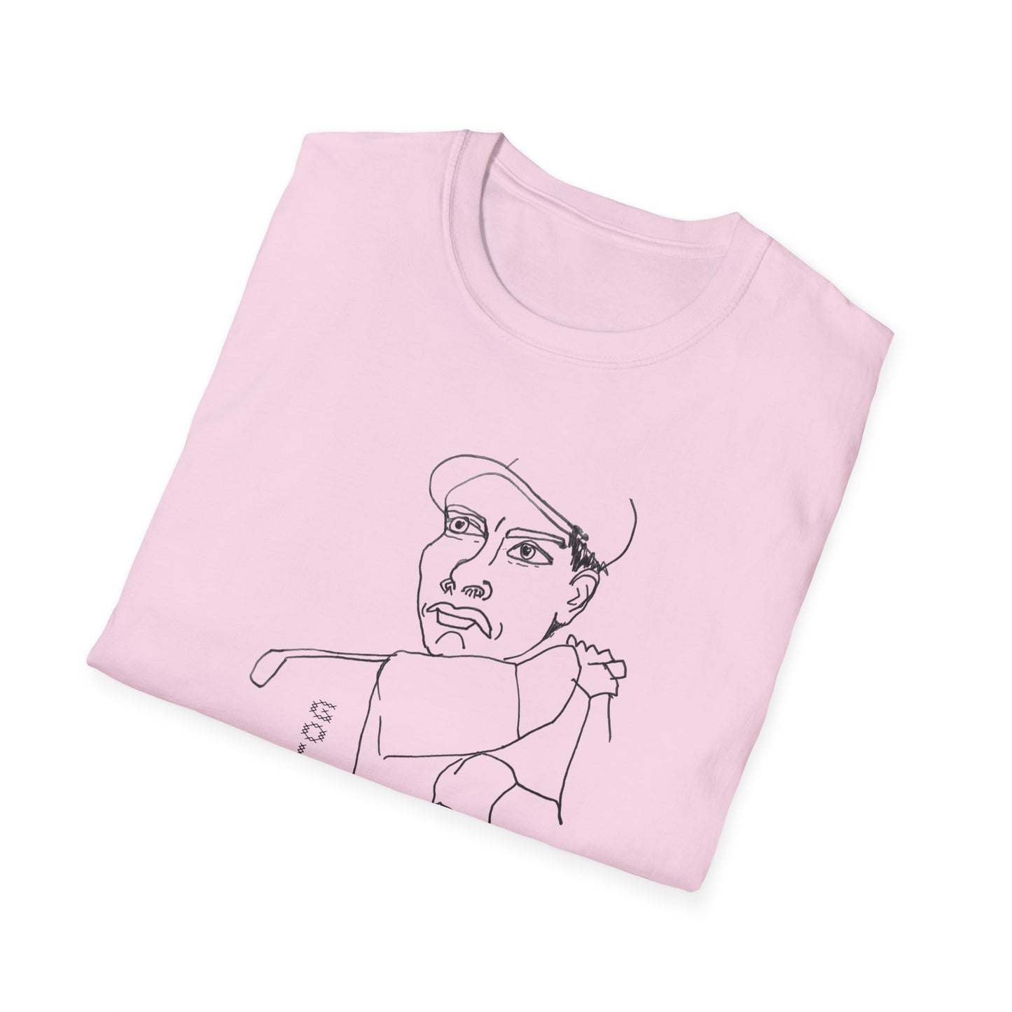 original drawing of a golfing man golf sucks maybe it does maybe it doesn't tshirt