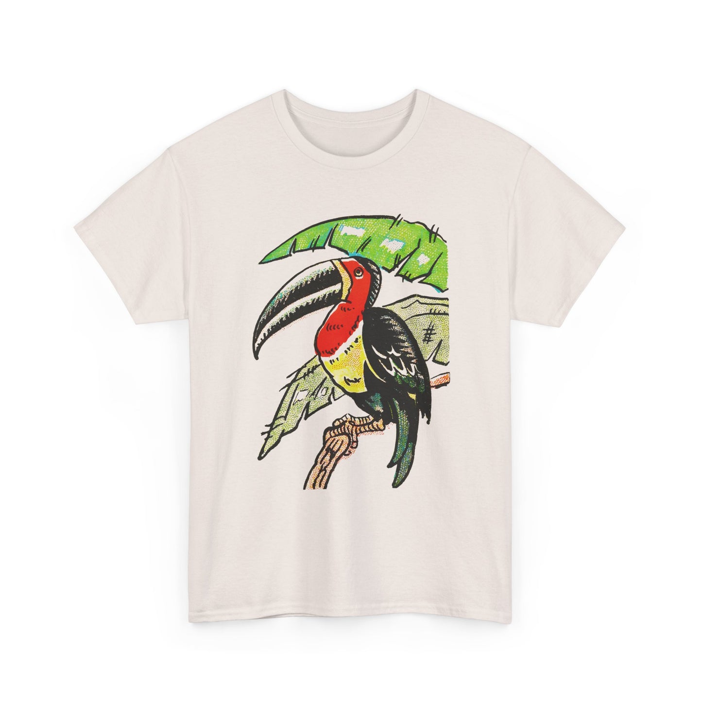 vintage 1920s travel poster toucan graphic reproduction tshirt