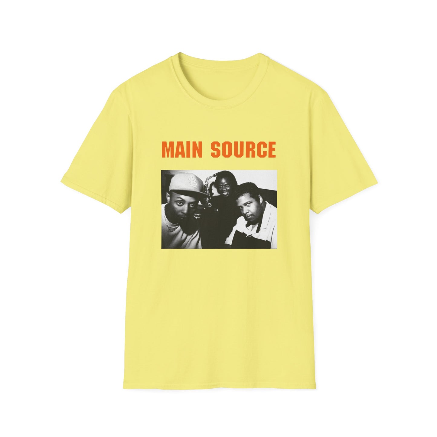 main source 90s hip hop legends photo on the couch tshirt