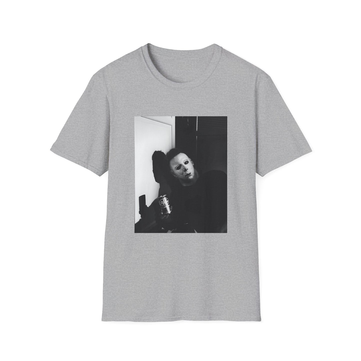 halloween 1978 michael myers on set drinking dr pepper back scene tshirt