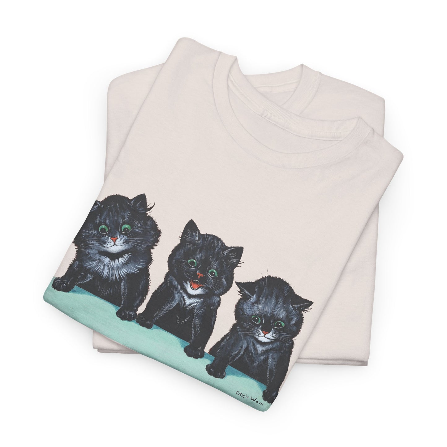 louis wain anthropomorphised cat painting 3 black cats