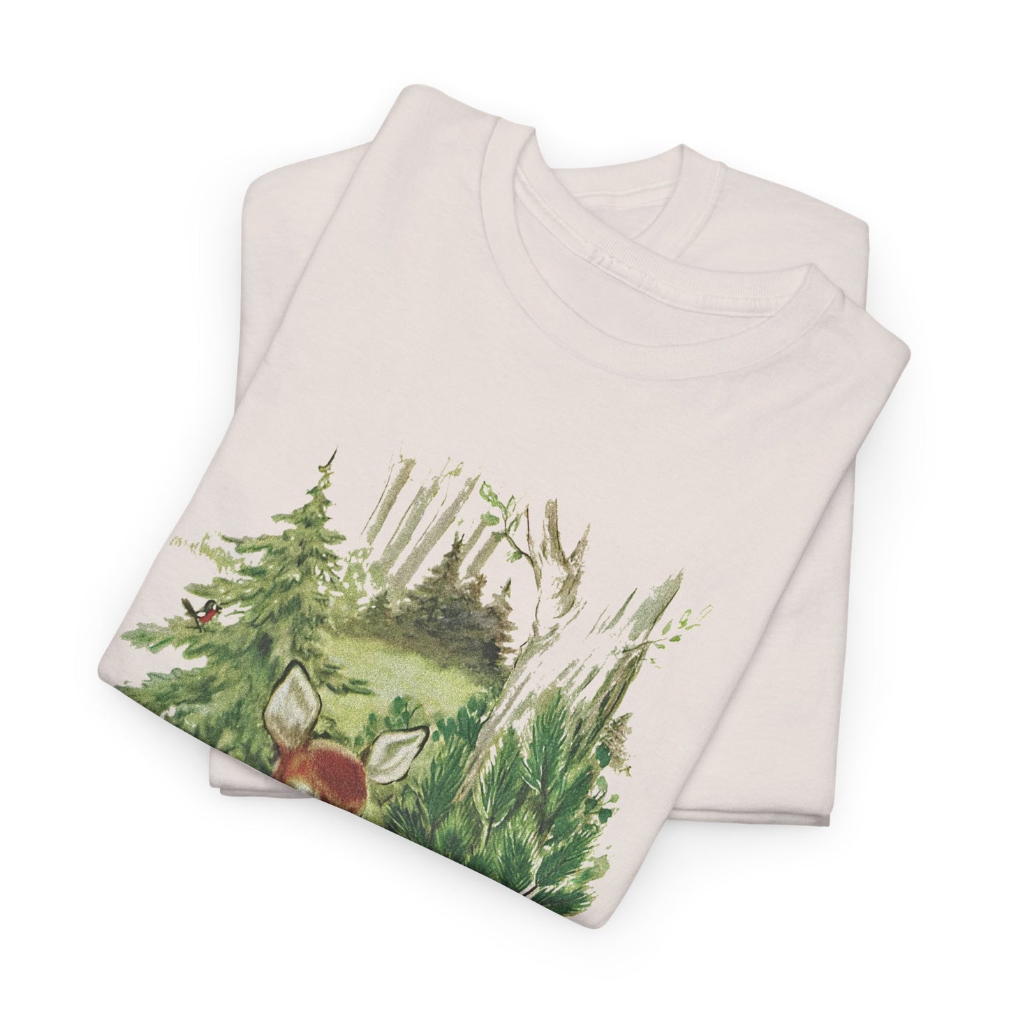 1947 cute deer in the forest illustration by adele werber for the book animal babies reproduction tshirt