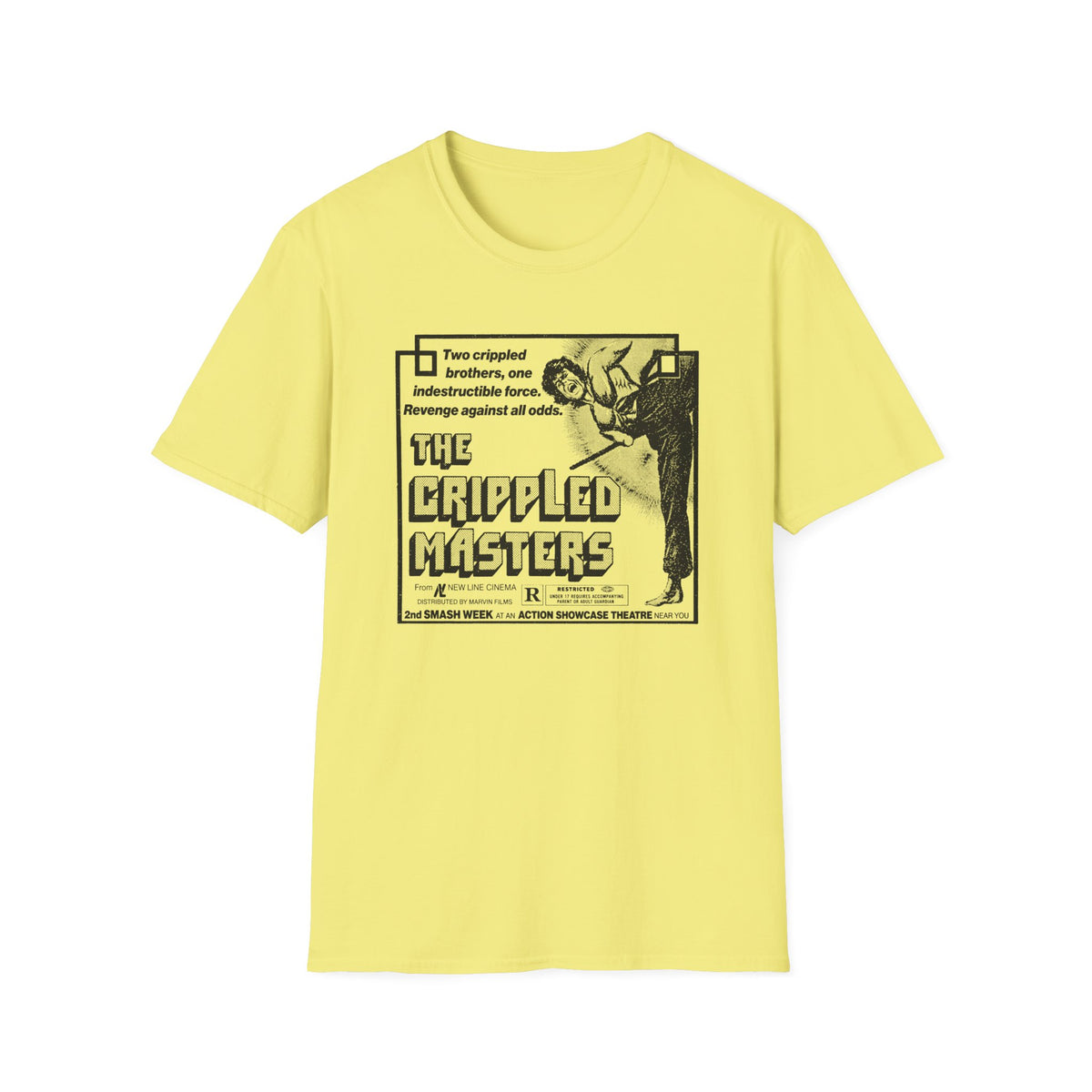 1979 hong kong martial arts film the crippled masters newspaper advertisement tshirt