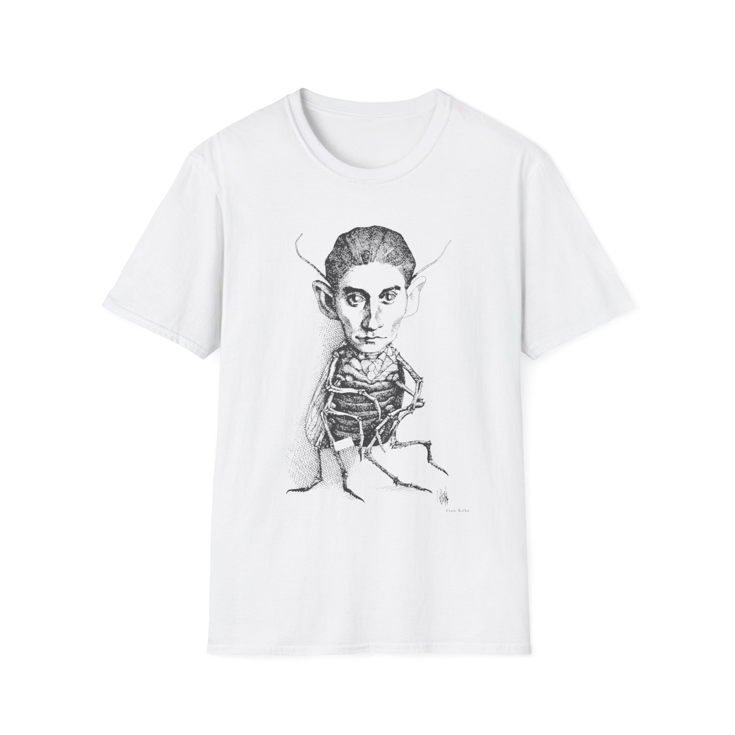 1970s drawing of franz kafka by rogelio naranjo tshirt