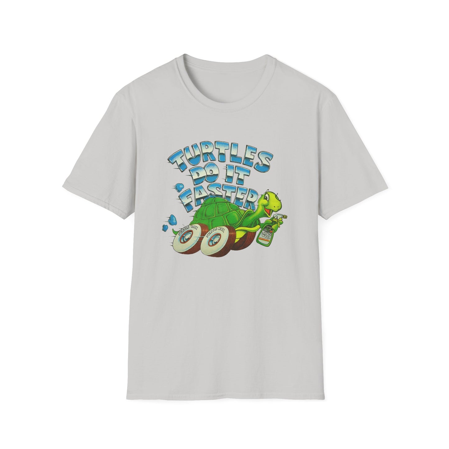 1980s turtle wax advertisement turtles do it faster reproduction tshirt