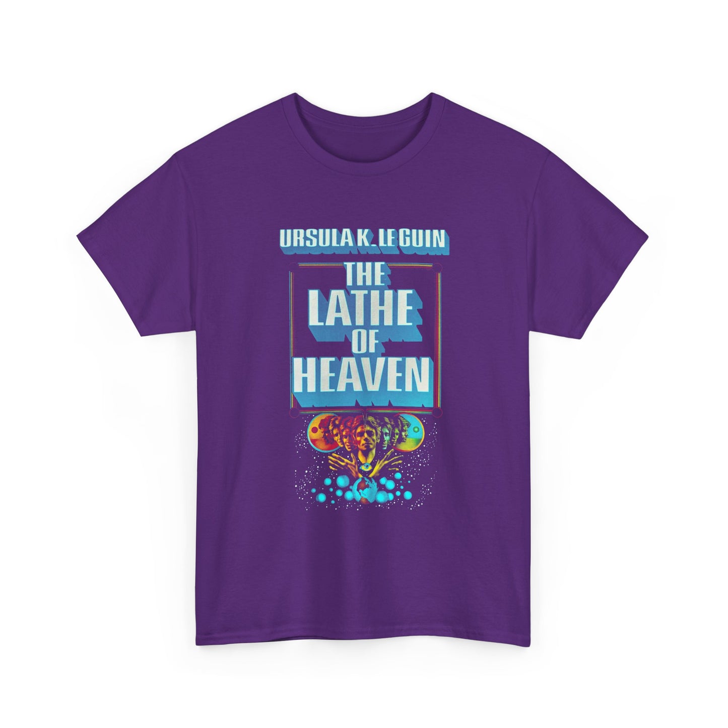 1971 ursula k le guin sci fi novel lathe of heaven variant with name book cover tshirt