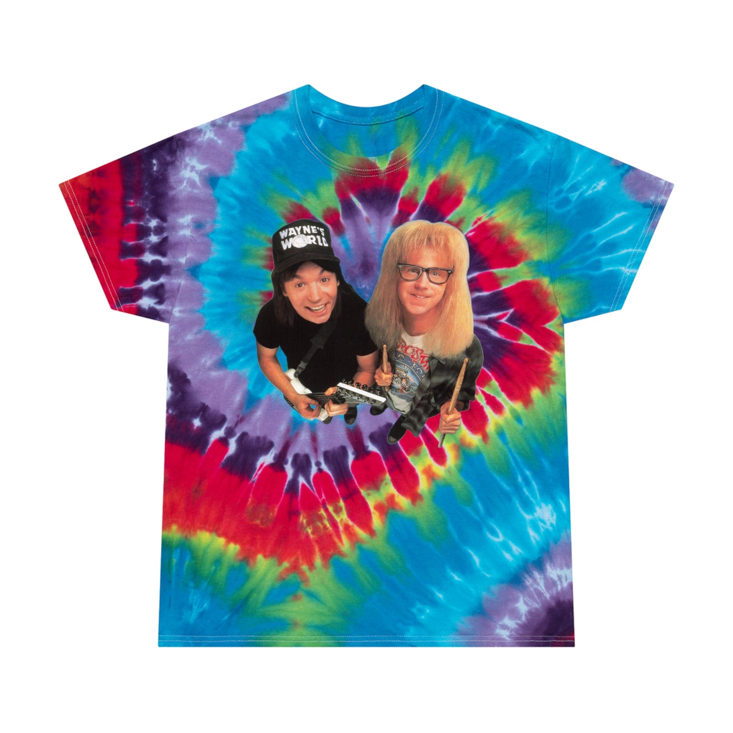 wayne's world tie dye tshirt