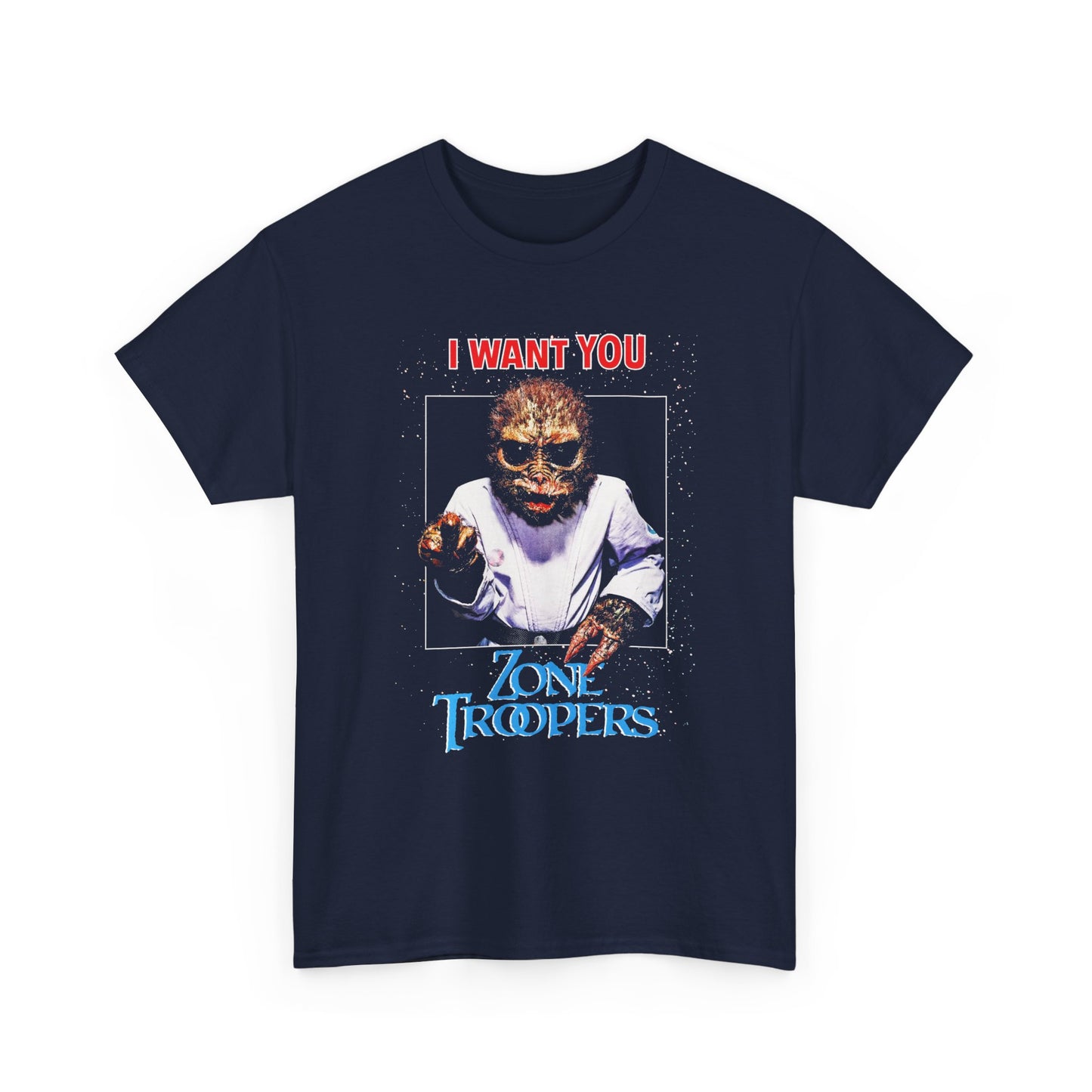 1985 italian sci-fi zone troopers movie poster custom edit tshirt