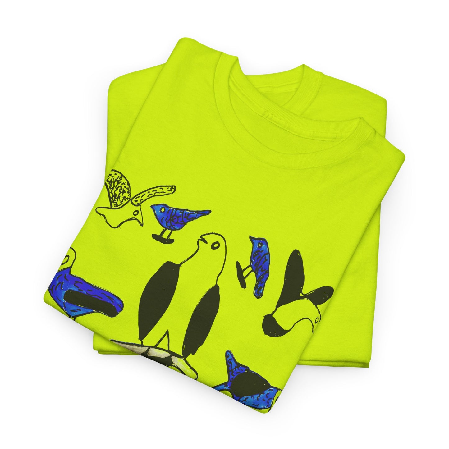 1970s untitled birds painting by canadian folk artist joseph sleep custom edit tshirt
