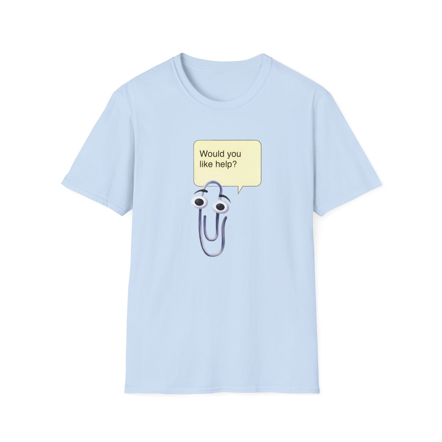clippy tshirt would you like help? tshirt