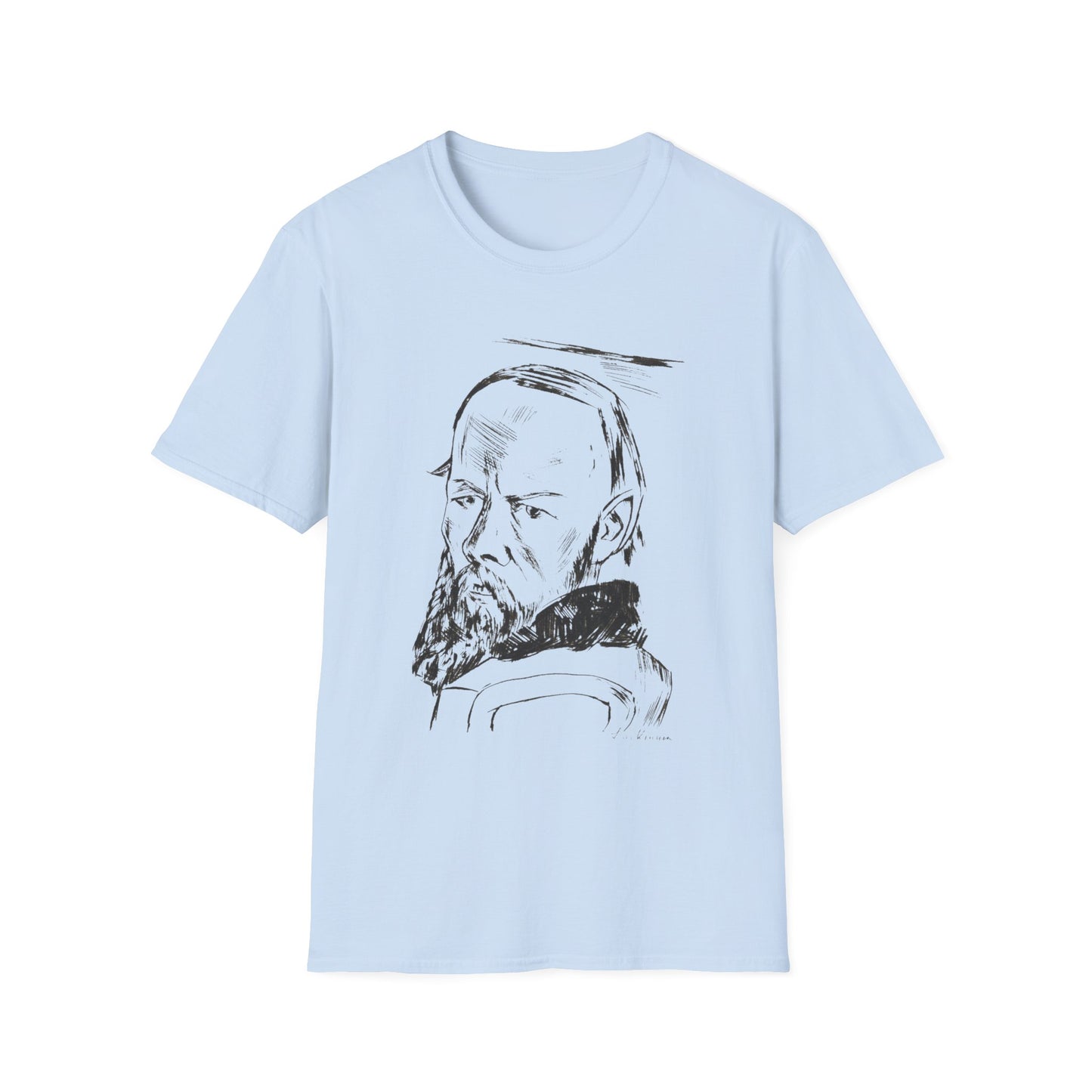 1921 max beckman etching portrait of dostoyevsky (bildnis dostojewski) tshirt