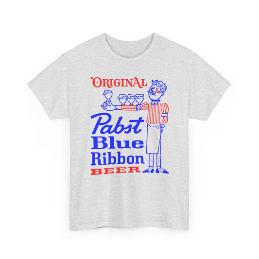 1960s original pabst blue ribbon beer graphic custom edit tshirt