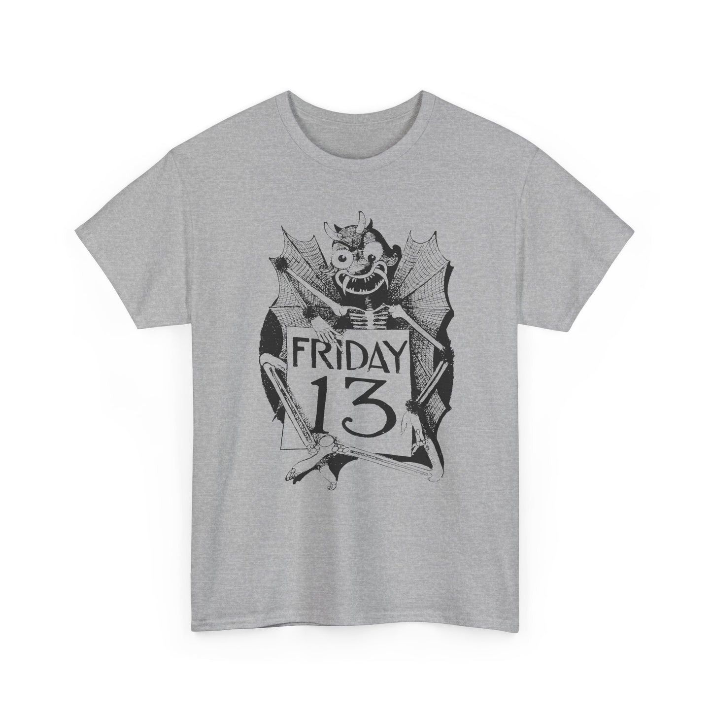 early 1900s friday the 13th jinx illustration reproduction tshirt