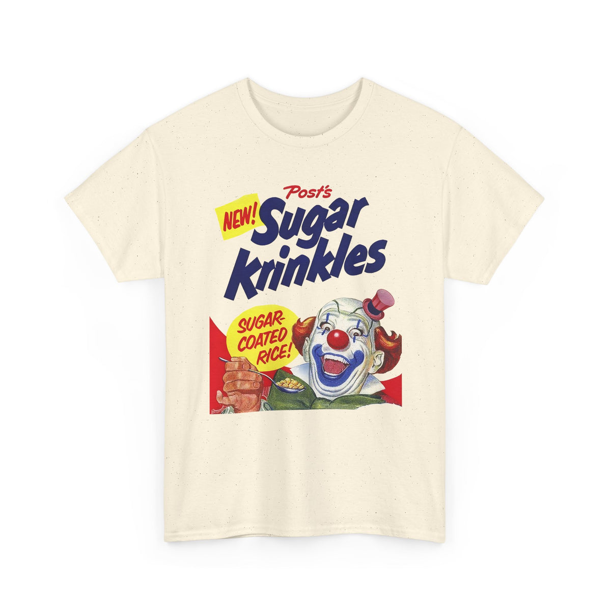 1950s cereal box graphic sugar krinkles tshirt