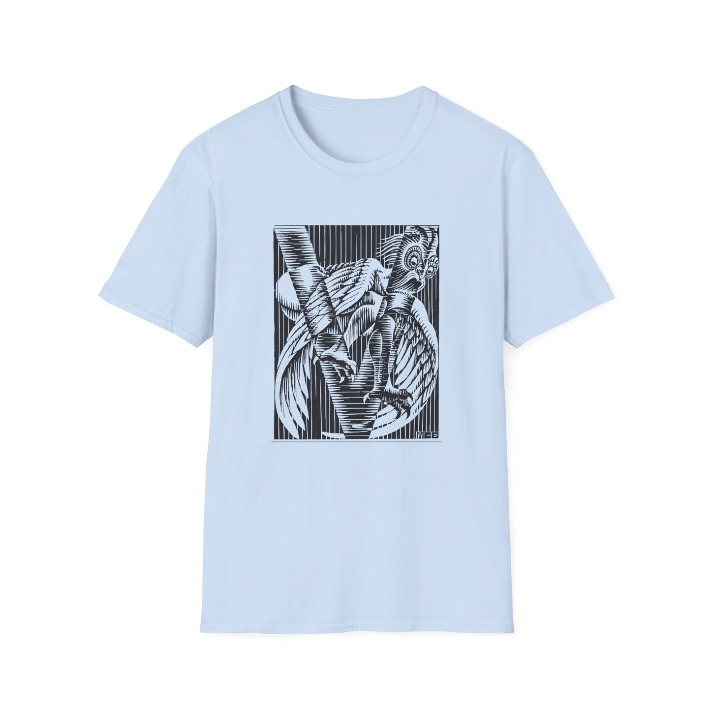 1931 rare m.c escher initial v reproduction tshirt