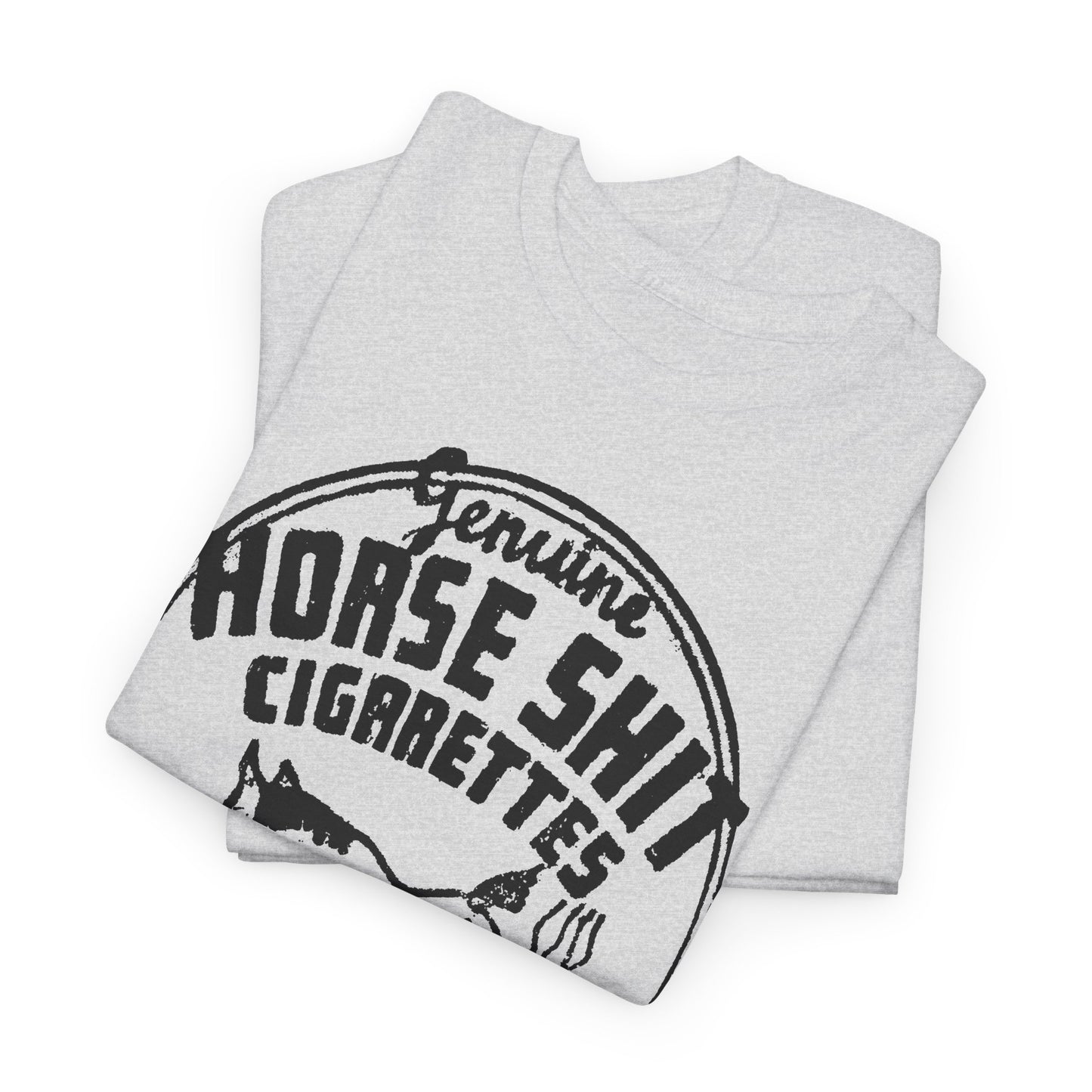 vintage horse shit cigarettes graphic reproduction tshirt