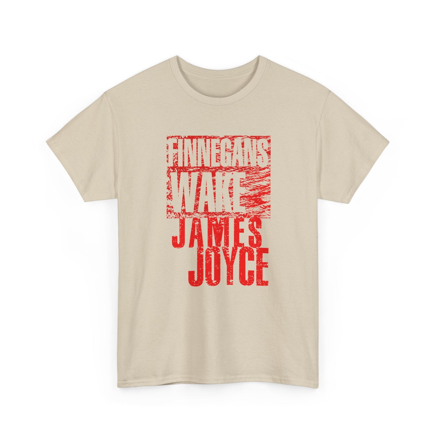 james joyce finnegans wake in red tshirt