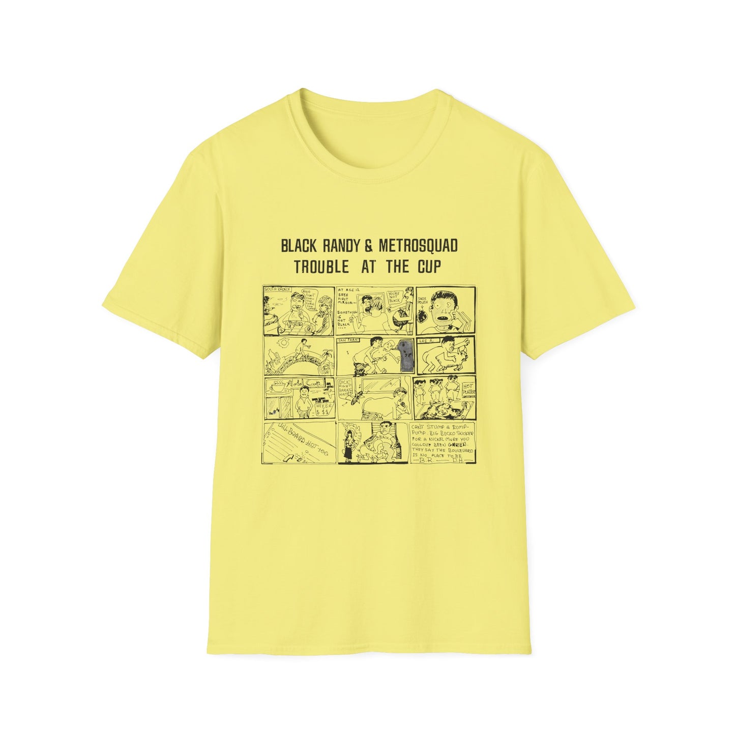 black randy & the metrosquad 1977 trouble at the cup 7" tshirt