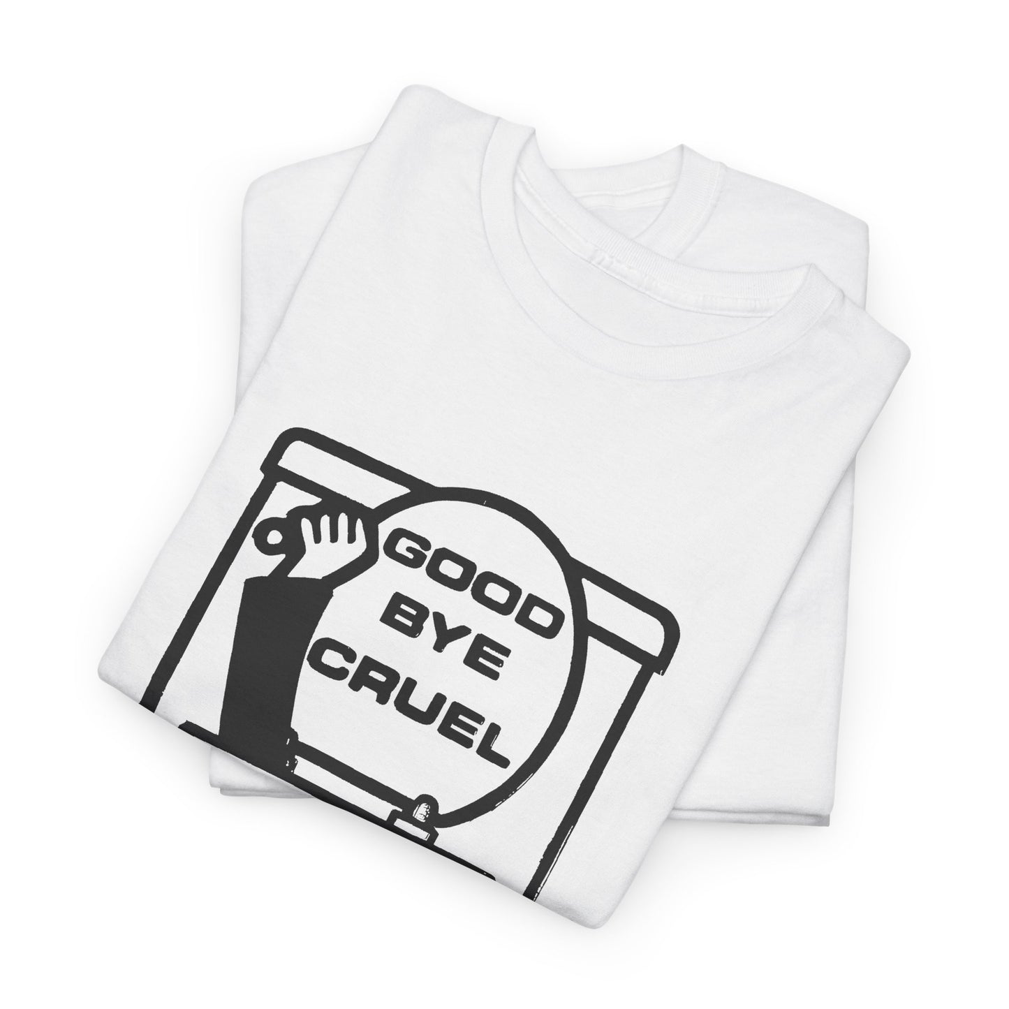 goodbye cruel world vintage reproduction design tshirt