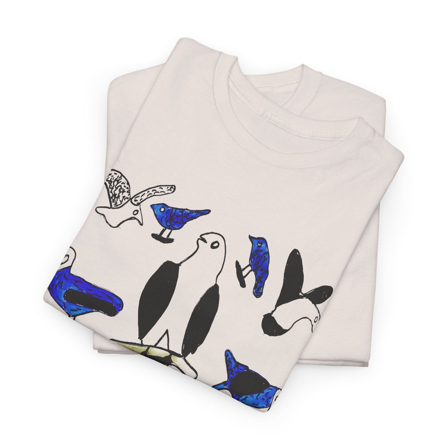 1970s untitled birds painting by canadian folk artist joseph sleep custom edit tshirt