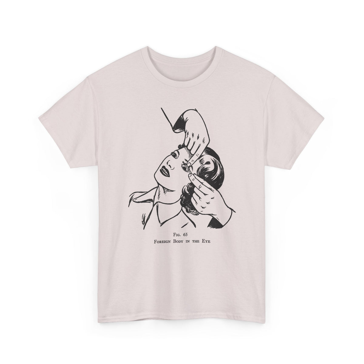 vintage british medical pamphlet foreign body in the eye reproduction tshirt