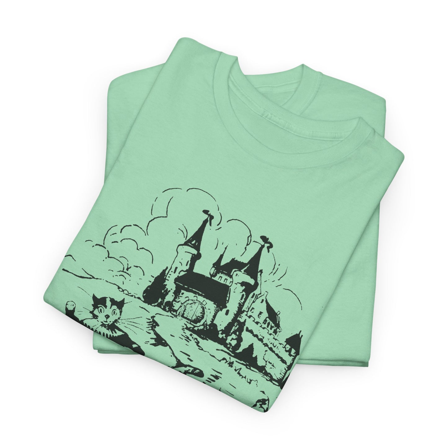 puss in boots vintage illustration tshirt